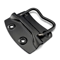 Poignée de tiroir pliable en acier inoxydable noir pour armoire, commode, meubles, installation facile