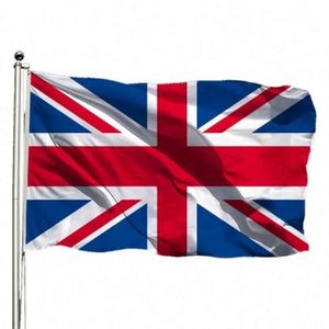 In Stock British Flags Outdoor UK Polyester Country 5x3 Union Jack Flag 90x150cm Flying <b>Folding</b> - Product Image 1