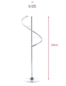 Bán Buôn Chất Lượng Cao Xoắn Ốc Quần Áo Hiển Thị Giá Vàng Và Bạc Kim Quần Áo Giá Kim Loại Dây Khăn Chủ - Product Image 6