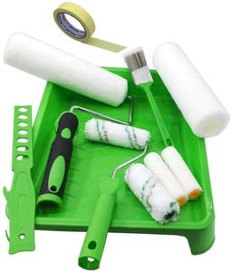 Usine directe 7 pièces 9 pouces <span class=keywords><strong>rouleau</strong></span> brosse ensemble jaune plateau en plastique bricolage <span class=keywords><strong>peinture</strong></span> industrielle OEM fonction de <span class=keywords><strong>nettoyage</strong></span> personnalisable - Product Image 1