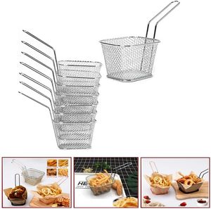 Cesta Cuadrada Mini de Acero Inoxidable para Papas Fritas, Cesta Coladora para Snacks de Restaurante, Dim Sum Americano, Venta al por Mayor - Product Image 2