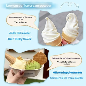 ผงไอศกรีมซูซูรสธรรมชาติสำหรับทำนมปั่น ร้านค้าขายชาไข่มุก รสสตรอว์เบอร์รี แบบโคน ซันเด 1 กก. บรรจุถุงจากจีน - Product Image 3
