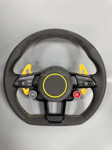 Volant en cuir et fibre de carbone véritable avec LED pour <span class=keywords><strong>Golf</strong></span> 8 GTI <span class=keywords><strong>2020</strong></span>, compatible avec <span class=keywords><strong>Golf</strong></span> MK8 GTI R GTE <span class=keywords><strong>GTD</strong></span> Jetta Passat CC - Product Image 2