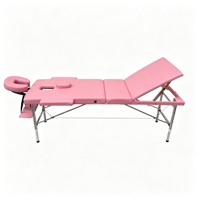 3-teilige Klappbare Aluminium-Massageliege für Schönheitssalons, Tragbare Faltbare Spa-Tattoo-Akupunktur-Massageliege