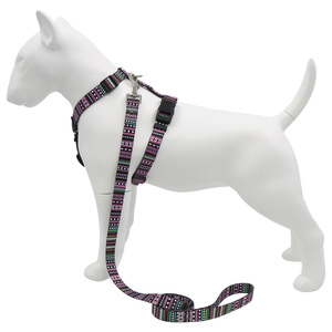 Adjustable Geometric Pattern Nylon Dog Harness with Buckle Closure Fashion Style for Dogs - Product Image 6
