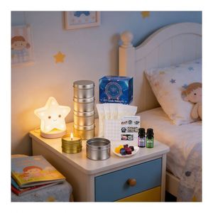 Bulk Non-Toxic Scented Cotton Wick Candle Making Kits Jar Luxury <b>Empty</b> <b>Gift</b> <b>Boxes</b> Embossing Printed Customizable Shape - Product Image 5