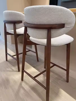 Tabourets de Bar de Luxe pour Îlot de Cuisine, Chaises de Comptoir de Restaurant en Bois, Tabourets Hauts Économiques, Vente en Gros Personnalisée