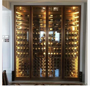 Cave à vin autoportante pour la maison, l'hôtel, le restaurant, le commerce, cave à vin en verre, réfrigérateur à vin avec éclairage LED - Product Image 6