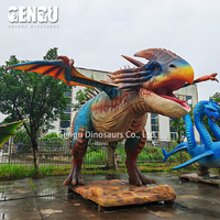 Sculpture de dragon occidental animatronique personnalisée |   Modèle de dragon réaliste et fantastique OEM pour parcs, musées et accessoires de cinéma
