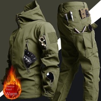 Veste d'hiver camouflage à capuche souple avec fermeture éclair pour la chasse, la randonnée en montagne, uniforme tactique imperméable pour homme