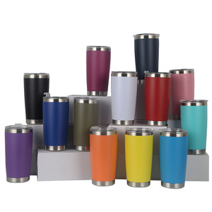Nuevo Vaso Térmico de Acero Inoxidable de 20 oz, Estilo Europeo Americano, con Recubrimiento en Polvo Blanco, Taza de Viaje Aislada - Product Image 5