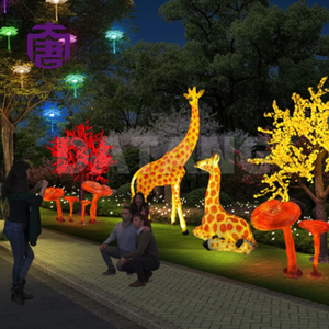Lumières à motif de Noël, sculpture d'animal girafe pour exposition en extérieur - Product Image 4