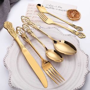 Hot Sale Stainless Steel Gold Cutlery Set <strong>Table</strong> <strong>Spoon</strong> and Fork Dinner Knife Royal Cutlery Set Full <strong>Table</strong> Cutlery - Product Image 6