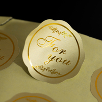 Feuille d'autocollants de logo de marque ronde en relief rose imperméable de petite taille personnalisée en gros