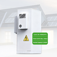 Armoire de batterie solaire LiFePO4 robuste de 125 kW 261 kWh à refroidissement par air pour stockage d'énergie commercial hors réseau et sur réseau