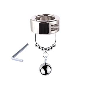 SM <span class=keywords><strong>Male</strong></span> Erotic Products Edelstahl Hoden gewichtete Ringe Ball Stretcher Scrotal Restrains <span class=keywords><strong>Sex</strong></span> Produkte - Product Image 2