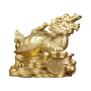 Factory Customized <b>Brass</b> Casting Sculptures Mother Son Dragon Turtle Dragon Head Turtle for Crafts <b>Ornaments</b> - Product Image 3