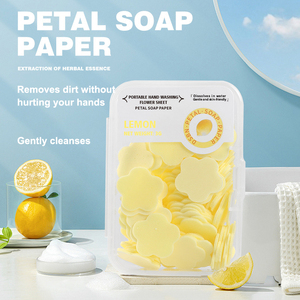 Xách tay hoa hình dạng xà phòng giấy gói du lịch thơm tay cánh hoa giấy xà phòng <span class=keywords><strong>Sheets</strong></span> đối với rửa tay - Product Image 3