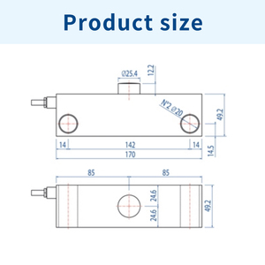 Capteurs de pesage à double cisaillement en acier inoxydable DINI ARGEO DBSI 10t/20t/30t - Product Image 3