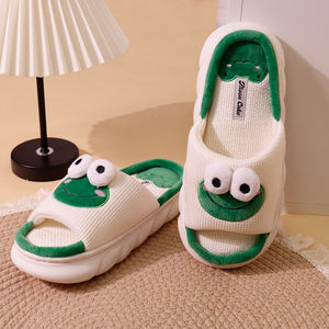 Vente en gros de pantoufles d'intérieur populaires pour femmes, avec semelle en PVC et tige en lin, de qualité supérieure, pour l'été et le printemps - Product Image 3