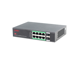 Unmanaged <b>Network</b> <b>Switches</b> 8*10/100/1000Base-T PoE Ports and 2*1000Base-X Uplink SFP Fiber Gigabit <b>Switch</b> - Product Image 3