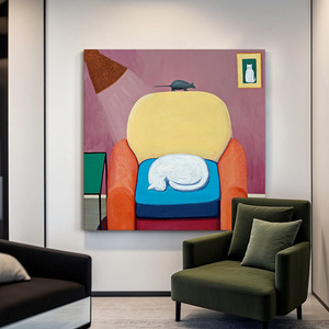 Arte Abstracto Minimalista en Lienzo Giclée, Grande y Enmarcado, <span class=keywords><strong>para</strong></span> Sala de Estar y Entrada - Product Image 2