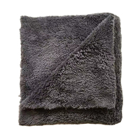 Serviette de lavage de voiture en microfibre double face à poils longs, en polaire corail, sans ourlet, ultra-absorbante, technique de tissage épaissie