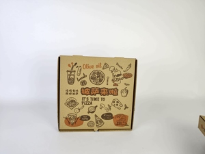 Cajas de Pizza Corrugadas Resistentes a la Grasa con Logotipo Personalizado, Fabricante de Cajas de Pizza Corrugadas con Logotipo Personalizado - Product Image 1