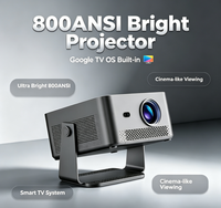 Projecteur intelligent MAGCUBIC HY450GTV 1080P avec mise au point automatique, 1100 ANSI, projecteur portable d'extérieur pour les entreprises avec système d'exploitation Google TV