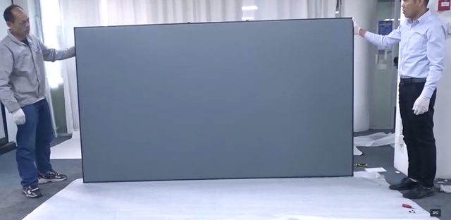 100 120 Inch Wall Mounted 16 9 Ambient Light Rejecting Screen Fresnel ALR 4K UST Fixed Frame Projection Screen Tri-Color Laser