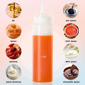 Custom 500ml Condiment <b>Squeeze</b> <b>Bottles</b> PE Empty Plastic <b>Bottle</b> for Ketchup BBQ Sauces Syrup Condiments - Product Image 5