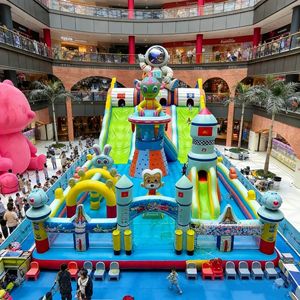 Castillo Inflable con Obstáculos, Parque <span class=keywords><strong>de</strong></span> Atracciones con Temática <span class=keywords><strong>de</strong></span> Astronauta <span class=keywords><strong>de</strong></span> Dibujos Animados, Personalizable, en Venta - Product Image 4