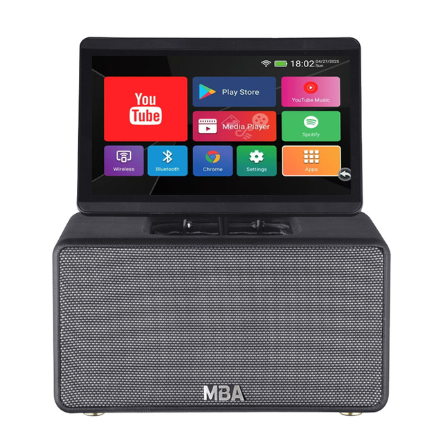 All-in-One Android Home Party Karaoke System Set with 14.1" Touch Screen 32GB Storage 2 Microphones Speaker & Player