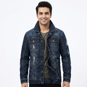 Oem Men's Jean <b>Jacket</b> Casual Outwear Fall <b>Denim</b> <b>Jacket</b> Button up Coat Oversize Jeans <b>Jacket</b> for Men - Product Image 1