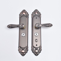 Poignée de porte d'entrée antivol en acier inoxydable de style européen, finition bronze antique rouge, en gros et en stock