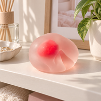 Jouet anti-stress en TPR translucide rose en forme de fraise Mochi pour enfants