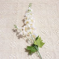 Fleur artificielle Delphinium Larkspur à 2 branches, toucher réaliste, pour arrangement de mariage