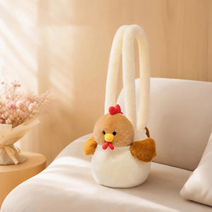 Bolso de Hombro de Peluche de Pollo Suave Kawaii al por Mayor de Fábrica para Niños, Regalo para Fiestas de Cumpleaños, Festivales, Viajes, Lindo Bolso de Mano de Animalito <span class=keywords><strong>Gallina</strong></span> - Product Image 2
