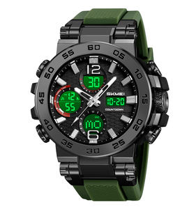 Relojes <span class=keywords><strong>2025</strong></span> 새로운 디자인 SKMEI 2499 하이 퀄리티 남성 디지털 시계 최고의 전원 PU 밴드 더블 디스플레이 다중 기능 - Product Image 1