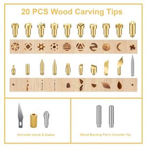 Kit de quema de madera, herramientas de pirograbado, pluma de temperatura ajustable con puntas de soldadura para tallado y grabado, precio de fábrica, 110 Uds. - Product Image 5