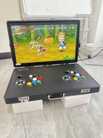 Console de jeu d'arcade portable en métal de 27 pouces avec joystick anglais, connectivité sans fil et fonctionnalités multifonctionnelles