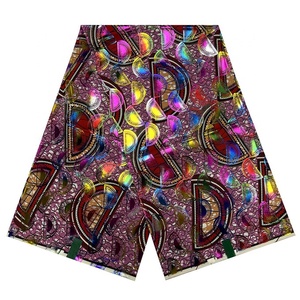 Nouveaux imprimés 100 coton matériel africain cire dorée tissu Ankara <span class=keywords><strong>Pagne</strong></span> Batik <span class=keywords><strong>pagne</strong></span> tache trucs Ghana 6 mètres mode pour coudre - Product Image 3