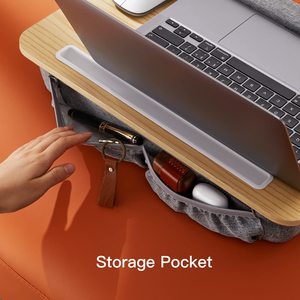 New <strong>Portable</strong> <strong>Desk</strong> With Pillow Cushion Home Office <strong>Computer</strong> Laptop Stand Book Tablet With Storage Bag - Product Image 3