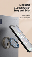 Support de téléphone rotatif en alliage de zinc magnétique et flexible, réglable, et support de bureau pour fidget spinner de jeu, pour voiture, salle de bain, bureau, salon