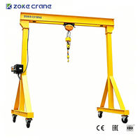 Grue portique manuelle légère à hauteur réglable de 3,0 à 4,2 m, capacité 3 tonnes (6600 lb), idéale pour le levage de moules d'atelier et de dalles de marbre – Vente directe usine