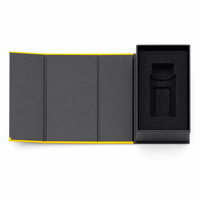 Boîte de personnalisation pour cadeaux, plateau intérieur floqué, fermeture sécurisée, protection de haut niveau, thermoformage plastique écologique