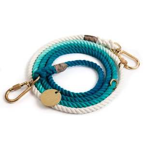 <span class=keywords><strong>Collar</strong></span> de correa de perro de macramé de Color personalizado de lujo de alta calidad suave ajustable acolchado cuero Nylon PU poliéster tejido a mano - Product Image 1