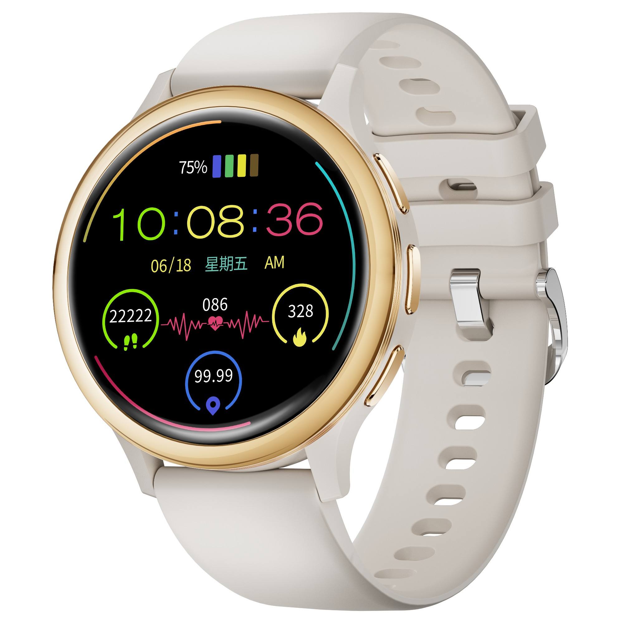 M55  Fashion Smart Watch 2026 Heart Rate Monitor IP68 Waterproof Voice Assistant S0S BT Calling Smart Watch for Men Women