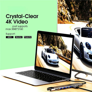 10 En 1 USB C HUB 4K30Hz Estación de acoplamiento Tipo C a HDTV Compatible RJ45 Ethernet PD100W para MacBook Pad <span class=keywords><strong>Huawei</strong></span> Sumsang Phone - Product Image 6