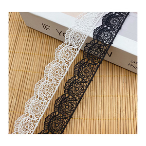 Mariage coeur vérifier dentelle Teim mariée Crochet poitrine dentelle coupe broderie ourlet Kace garniture pétoncle Polyester lacets de chaussures - Product Image 6